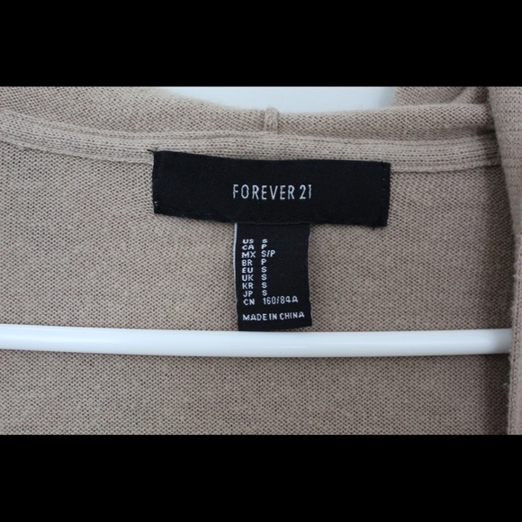 Tan hooded cardigan - Picture 3 of 4